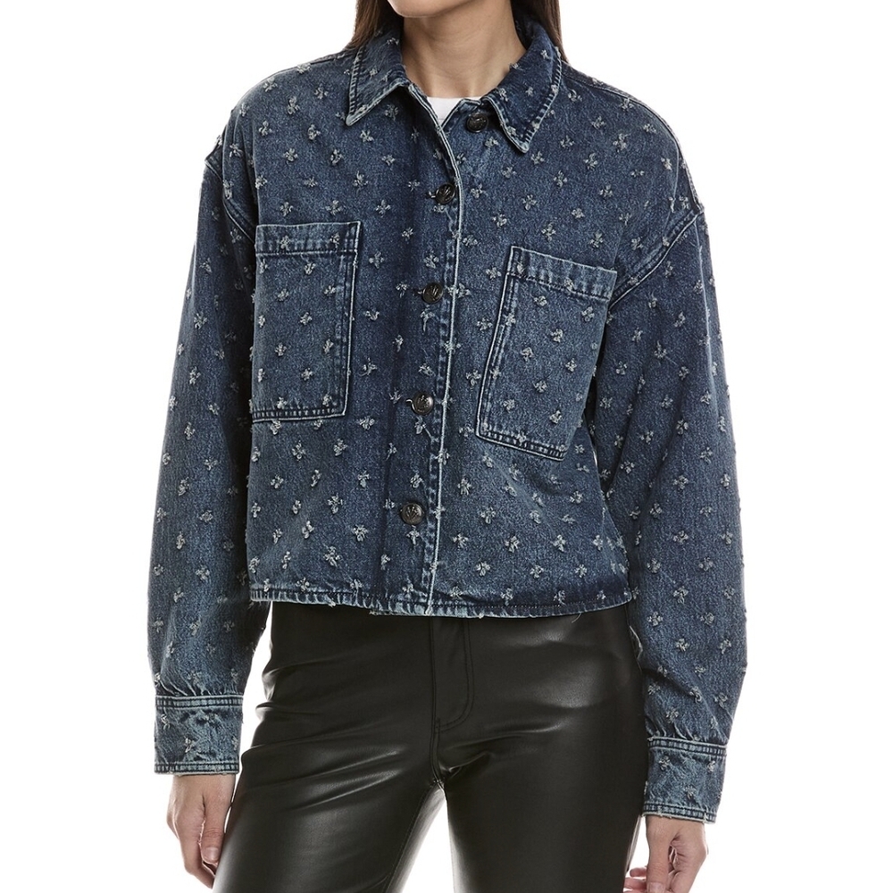 NWT Women's rag & bone Vintage Denim Distressed Jacket Size Medium $398